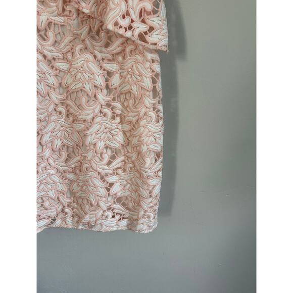 Club Monaco Nawale Pink & White Lace One Shoulder Dress - Picture 6 of 12